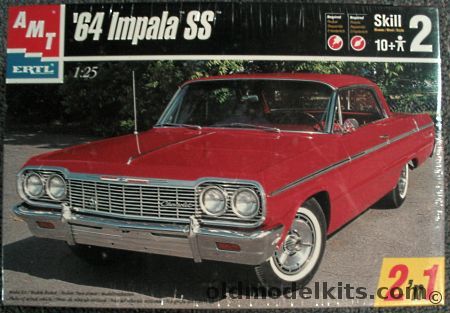 AMT 1/25 1964 Chevrolet Impala SS Super Sport Two-Door Hardtop, 6564 plastic model kit